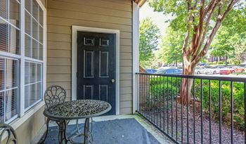 Private balcony with storage